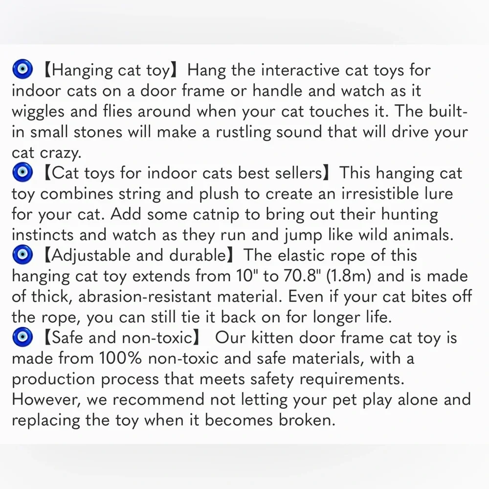 Interactive Cat Feather Toys,Retractable Cat Teaser Toy Hanging Interactive Toy